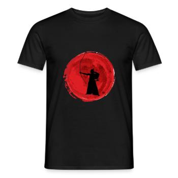 Kyudo Japon Budo Arcade Samouraï Ryu - T-shirt homme - noir - Devant - AI Model Male 178 light (178cm)