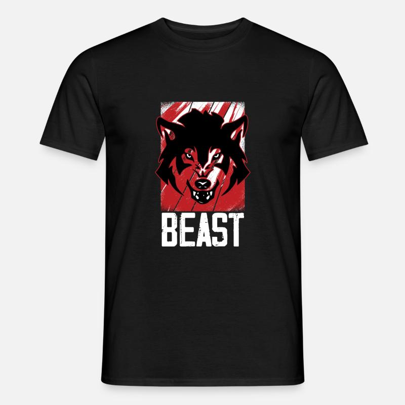 Loup Leitwolf cadeau chiot loups - T-shirt homme - noir