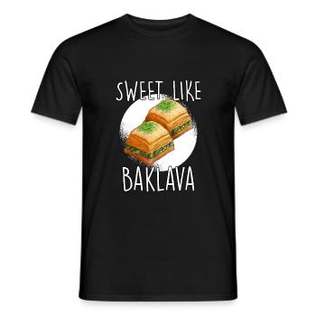 Doux comme baklava Turquie Grèce cadeau - T-shirt homme - noir - Devant - AI Model Male 178 light (178cm)