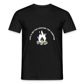 Scouts Feu de camp - T-shirt homme - noir - Devant - AI Model Male 178 light (178cm)