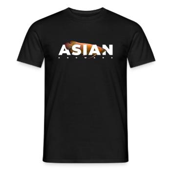 Asiatique Arowana Texte Moderne Poissonnier - T-shirt homme - noir - Devant - AI Model Male 178 light (178cm)