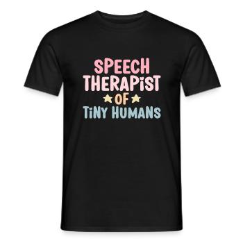 SLP Speech language Pathologist Speechie - Men's T-Shirt - black - Front - AI Model Male 178 light (178cm)