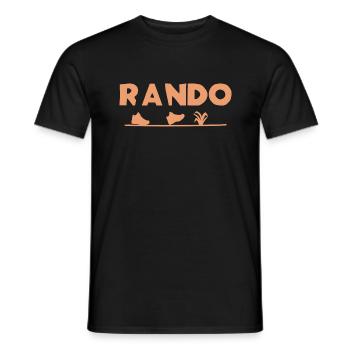 RANDONNER, C'EST LE PIED ! (randonnée, trek) - T-shirt homme - noir - Devant - AI Model Male 178 light (178cm)