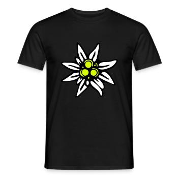 Edelweiss - Männer T-Shirt - Schwarz - Vorne - AI Model Male 178 light (178cm)