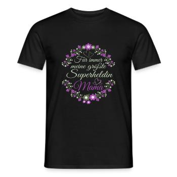 Für immer meine Superheldin Mama Muttertaggeschenk - Männer T-Shirt - Schwarz - Vorne - AI Model Male 178 light (178cm)