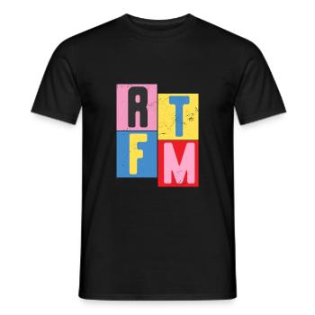 RTFM - Read the F.. Manual - Men's T-Shirt - black - Front - AI Model Male 178 light (178cm)