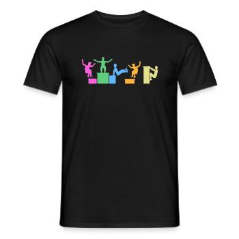 Parkour Traceur Freerunning CityParkour Jump-Art - T-shirt homme - noir - Devant - AI Model Male 178 light (178cm)