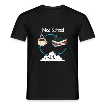 Medicine student medical student studying gift - Men's T-Shirt - black - Front - AI Model Male 178 light (178cm)