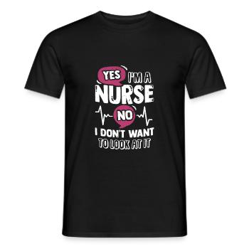 Krankenschwester Beruf Krankenpflegerin Geschenk - Männer T-Shirt - Schwarz - Vorne - AI Model Male 178 light (178cm)