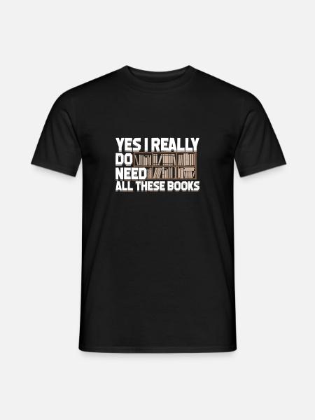 Lustiges Lesen Buch Bücherregal Leser Geschenk - Männer T-Shirt - Schwarz