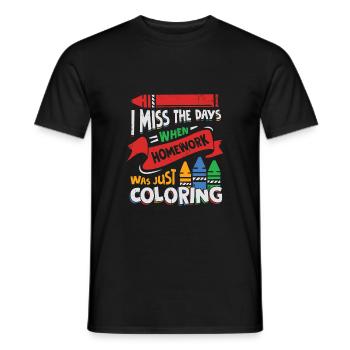 Homework School Student Gift - Men's T-Shirt - black - Front - AI Model Male 178 light (178cm)