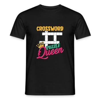 Cadeau de reine de mots croisés - T-shirt homme - noir - Devant - AI Model Male 178 light (178cm)