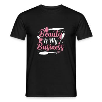 Beautician Job Profession Makeup Artist Gift - Men's T-Shirt - black - Front - AI Model Male 178 light (178cm)