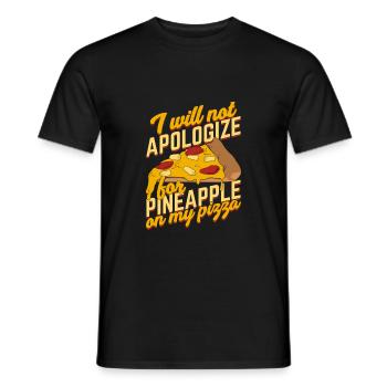 Funny Pizza Pineapple Pizza Pizza Baker Gift - Men's T-Shirt - black - Front - AI Model Male 178 light (178cm)