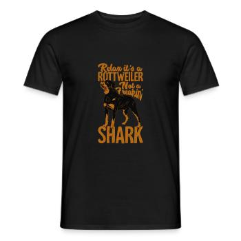 Rottweiler dog mistress master gift - Men's T-Shirt - black - Front - AI Model Male 178 light (178cm)