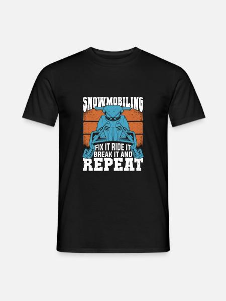 Snowmobile Repair Snowmobile Driver Gift - Men's T-Shirt - black