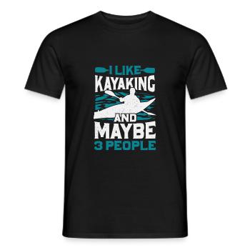 Funny kayak kayak kayaking kayaker gift - Men's T-Shirt - black - Front - AI Model Male 178 light (178cm)