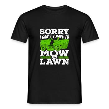 Lawn Mower Lawn Mowing Garden Gardener Gift - Men's T-Shirt - black - Front - AI Model Male 178 light (178cm)