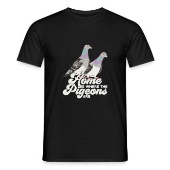 Pigeons oiseaux pigeons élevage de pigeons cadeau - T-shirt homme - noir - Devant - AI Model Male 178 light (178cm)