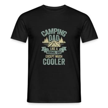 Camping Papa Tent Tent Camper Father Gift - Men's T-Shirt - black - Front - AI Model Male 178 light (178cm)