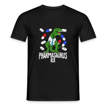 Apotheke T-Rex Pharmazie Apotheker Geschenk - Männer T-Shirt - Schwarz - Vorne - AI Model Male 178 light (178cm)