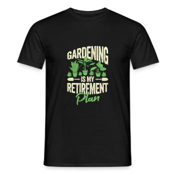 Garten Rente Pflanzen Gärtner Rentner Geschenk - Männer T-Shirt - Schwarz - Vorne - AI Model Male 178 light (178cm)