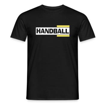 logo du club de handball handballeur - T-shirt homme - noir - Devant - AI Model Male 178 light (178cm)