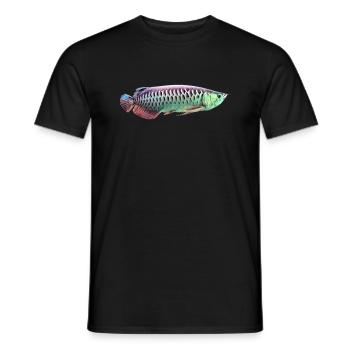 Asian Arowana Monster Fish Keeper - Men's T-Shirt - black - Front - AI Model Male 178 light (178cm)