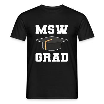Master's Degree Graduation Ceremony - Men's T-Shirt - black - Front - AI Model Male 178 light (178cm)