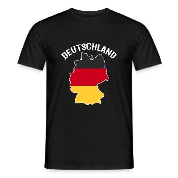 Germany - Men's T-Shirt - black - Front - AI Model Male 178 light (178cm)