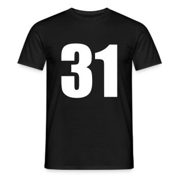 31 - T-shirt homme - noir - Devant - AI Model Male 178 light (178cm)