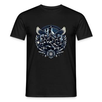Sapeurs-pompiers pour les pompiers et le pompier - T-shirt homme - noir - Devant - AI Model Male 178 light (178cm)
