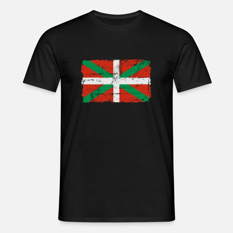 Drapeau du Pays Basque - Drapeau - Euskadi - T-shirt Homme - noir