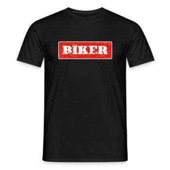 Mountainbiker Reifenspur Biketrail dirtbike MTB - Männer T-Shirt - Schwarz - Vorne - AI Model Male 178 light (178cm)
