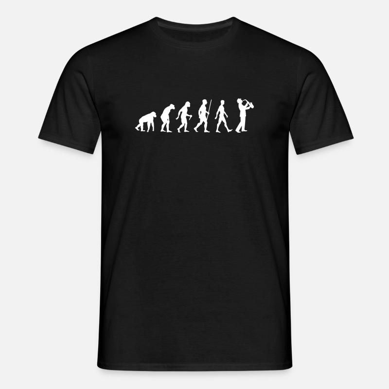 Saxophone evolution - Men's T-Shirt - black