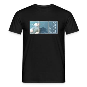 eisbader winterbader kälte winterschwimmer eisbär - Männer T-Shirt - Schwarz - Vorne - AI Model Male 178 light (178cm)