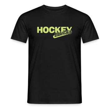 hockey sur gazon accro au hockey sur gazon - T-shirt homme - noir - Devant - AI Model Male 178 light (178cm)