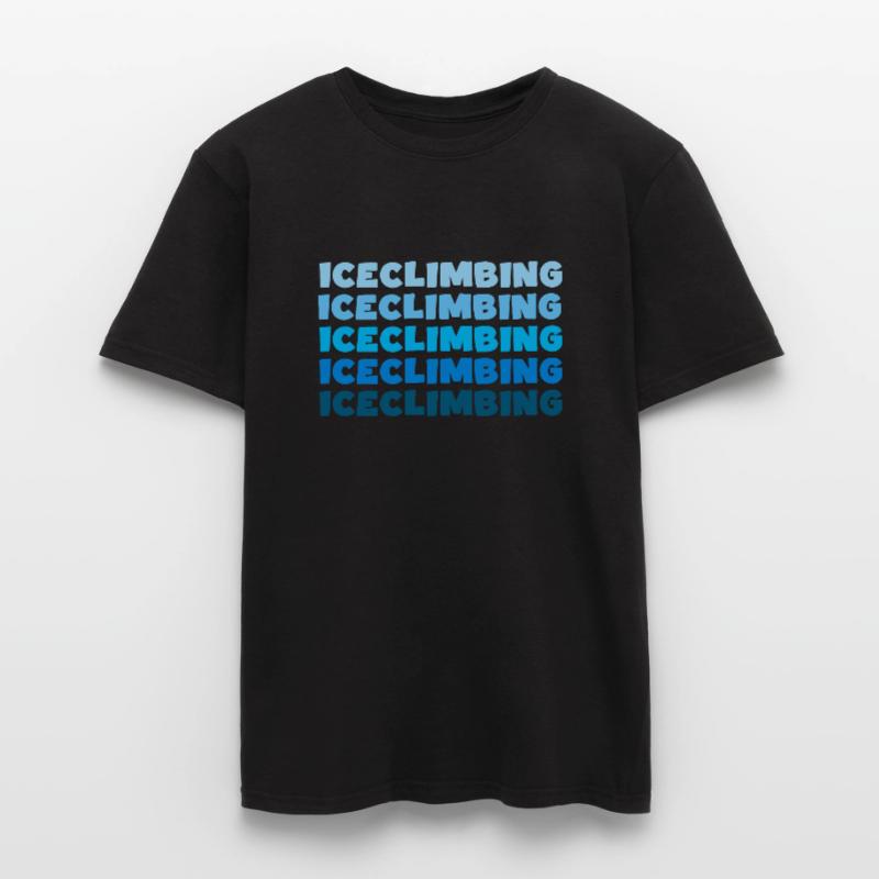 eisklettern iceclimbing eisgletscher eispickel Männer T-Shirt