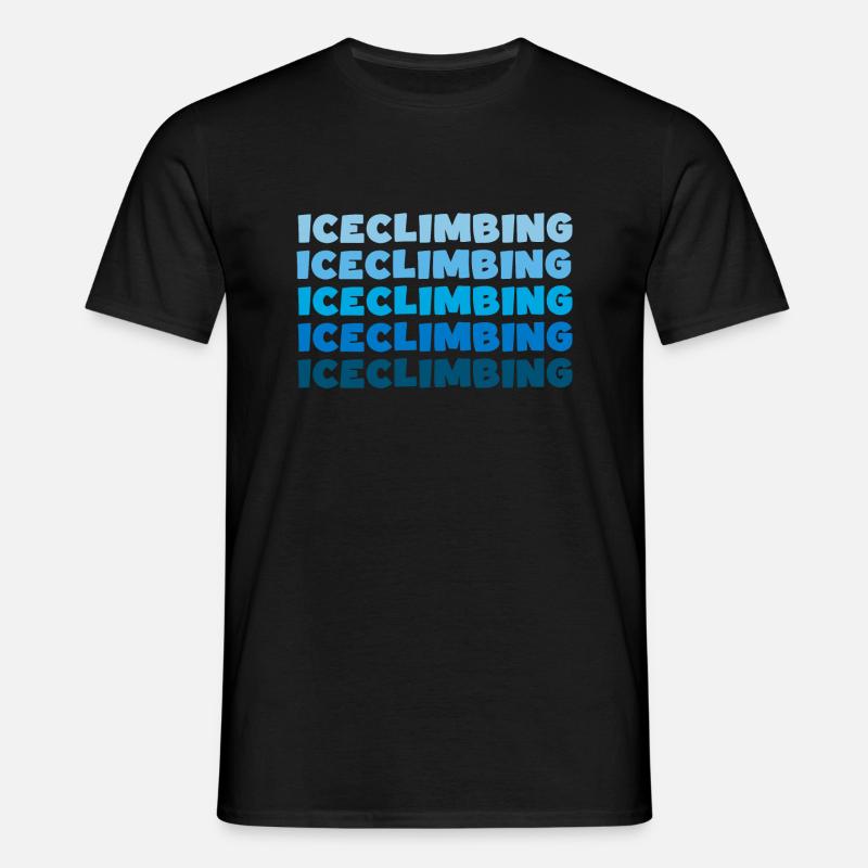 eisklettern iceclimbing eisgletscher eispickel - Männer T-Shirt - Schwarz