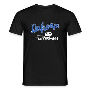 Unterwegs dahoam Wohnwagen - Männer T-Shirt - Schwarz - Vorne - AI Model Male 178 light (178cm)