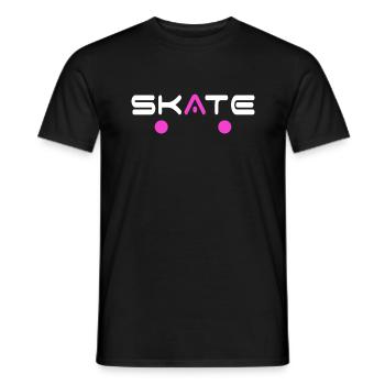 skate skateboarder skate-board halfpipe SK8 deck - Männer T-Shirt - Schwarz - Vorne - AI Model Male 178 light (178cm)