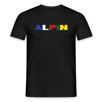 Randonnée en montagne Alpine Népal Prière drapeau Himalaya - T-shirt homme - noir - Devant - AI Model Male 178 light (178cm)