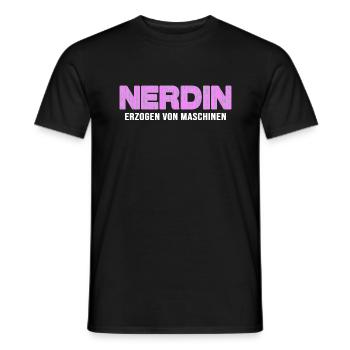 nerd coder server gamer nerdin online nerd-girl - Männer T-Shirt - Schwarz - Vorne - AI Model Male 178 light (178cm)
