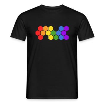 lgbt pride love gay human pan queer lgbtq rules - Men's T-Shirt - black - Front - AI Model Male 178 light (178cm)