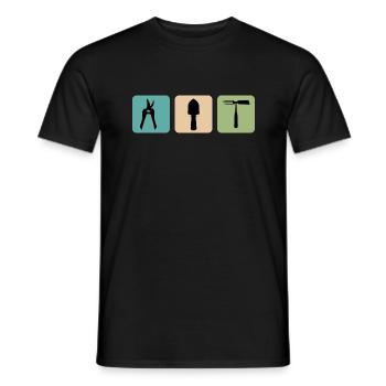 jardin plantes jardiniers jardinage jardin - T-shirt homme - noir - Devant - AI Model Male 178 light (178cm)
