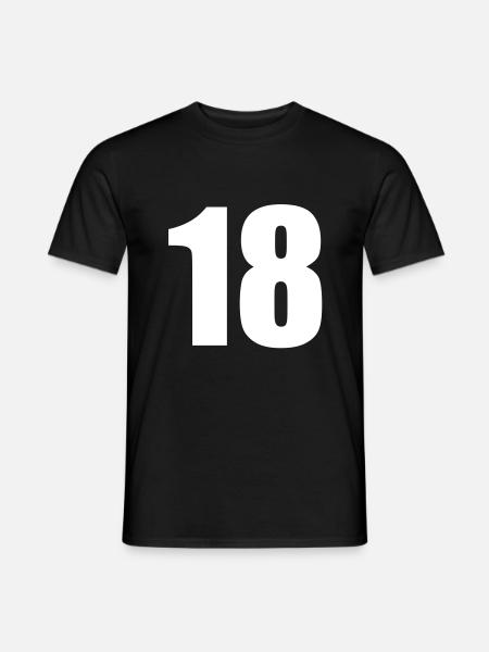18 - Men's T-Shirt - black