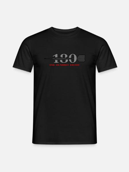 Dart 180 Dartscheibe Dartlegende Dartspieler - Männer T-Shirt - Schwarz