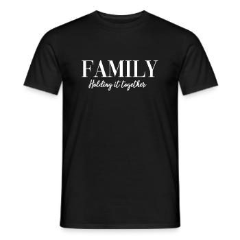 family - Men's T-Shirt - black - Front - AI Model Male 178 light (178cm)