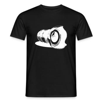 Objektiv Kamera - Männer T-Shirt - Schwarz - Vorne - AI Model Male 178 light (178cm)