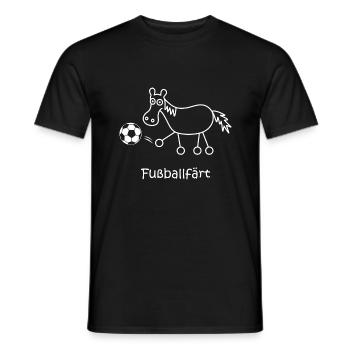Football färt, play football, footballer horse färt - Men's T-Shirt - black - Front - AI Model Male 178 light (178cm)